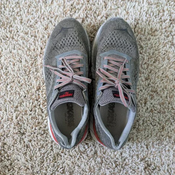 Hoka Gray and Red Athletic Shoes - Picture 9 of 9